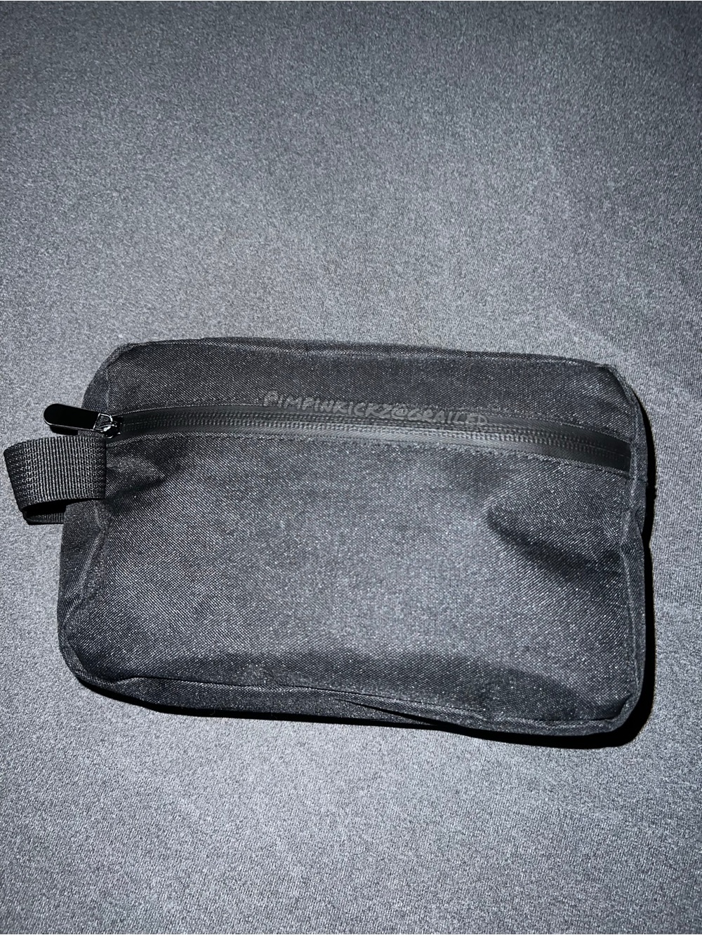 Black travel toiletry bag